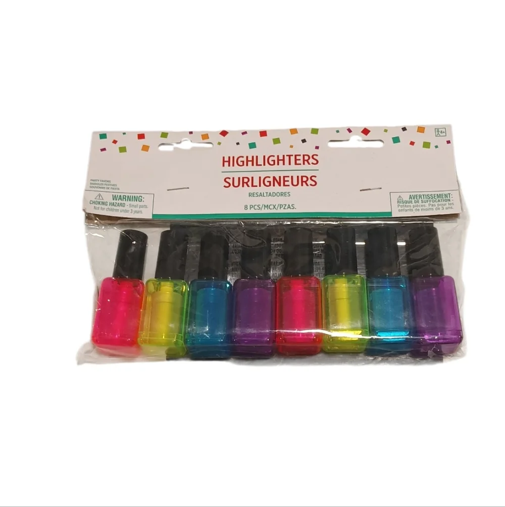 Amscan Colorful Highlighter Set - 8 Pack Party Favors